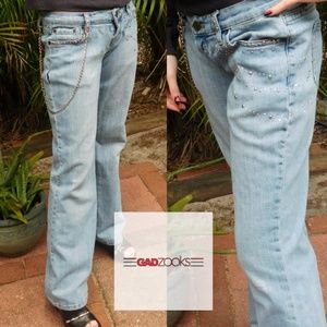 Vintage Y2K Gadzooks Bedazzled Flare Jeans